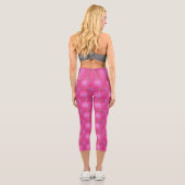 rosa Retrokreise Capri Leggings (Rückseite)