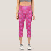 rosa Retrokreise Capri Leggings (Vorderseite)