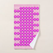 Rosa Retromuster im trendigen Stil Badhandtuch Set (Handtuch)