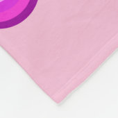 Rosa Retromuster im trendigen Stil mit Monogramm Fleecedecke (Ecke)