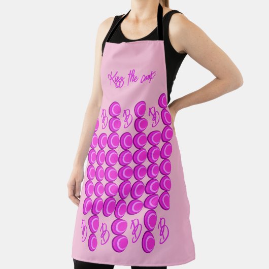 Rosa Retromuster im trendigen Stil mit Monogramm Schürze (InSitu)