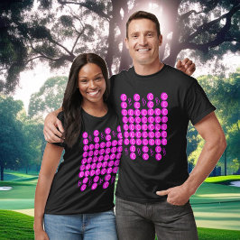 Rosa Retromuster im trendigen Stil mit Monogramm T-Shirt