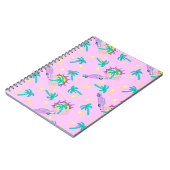 Rosa Retropalmen und Auto Notizblock (Linke Seite)