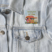 Rosa Rettungsschwimmer-Vibes Junggesellinnen-Woche Button (Beispiel)