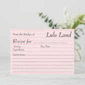 Rosa Rezeptkarte anpassen (Stehend Vorderseite)