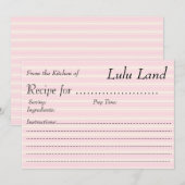 Rosa Rezeptkarte anpassen (Vorne/Hinten)