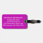 Rosa RF Triton Monogramm Gepäckanhänger (Rückseite horizontal)