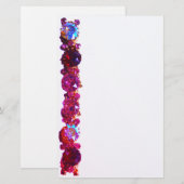 Rosa Rhinestones - Vintager Schmuck Briefpapier (Vorne/Hinten)