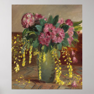 Rosa Rhododendren von Ancher Poster