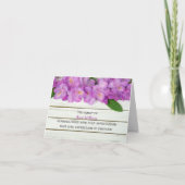 Rosa Rhododendron auf Holz Danke von der Familie (Vorderseite)