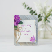 Rosa Rhododendron auf Zeitschrift Deckung Hochzeit Einladung (Stehend Vorderseite)