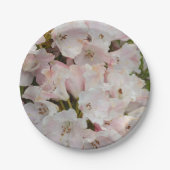 Rosa Rhododendron Blooms Bloral Pappteller (Vorderseite)