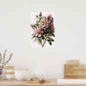Rosa Rhododendron Blume Art Print Poster (Küche)