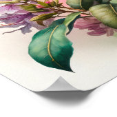 Rosa Rhododendron Blume Art Print Poster (Ecke)