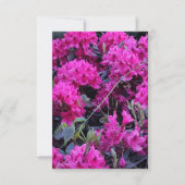 Rosa Rhododendron-Blume Einladung (Vorderseite)