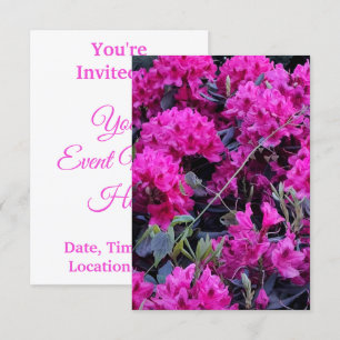 Rosa Rhododendron-Blume Einladung