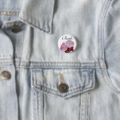 Rosa Rhododendron Blume Hochzeitsknopf Button (Beispiel)
