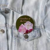 Rosa Rhododendron Blume Hochzeitsknöpfe. Button (Beispiel)