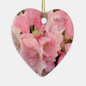 Rosa Rhododendron-Blume Keramik Ornament (Rechts)