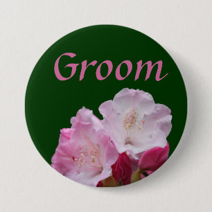 Rosa Rhododendron-Blume-Knopf Button
