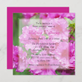 Rosa Rhododendron Brautparty Einladung (Vorne/Hinten)