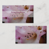 Rosa Rhododendron des Rhododendron-| Rosa Visitenkarte (Vorne/Hinten)