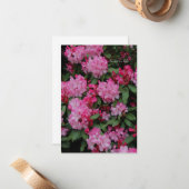Rosa Rhododendron Mitteilungskarte (Vorderseite/Rückseite Beispiel)