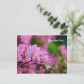 Rosa Rhododendron Postkarte (Stehend Vorderseite)