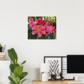 Rosa Rhododendronblüten Floral Poster (Heimbüro)