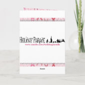 Rosa Ribbbons-Karte Feiertagskarte (Rückseite)