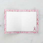 Rosa Ribbbons-Karte Feiertagskarte (Innenseite)