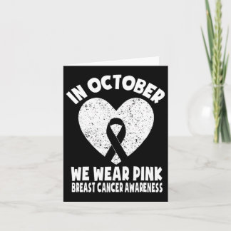 Rosa Ribbon Brustkrebs Bewusstsein im Oktober wir Karte