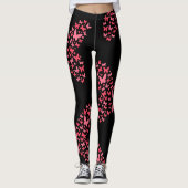 Rosa Ribbon Brustkrebs Bewusstsein Leggings (Vorderseite)