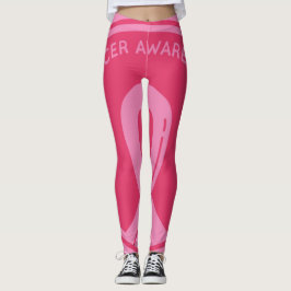 Rosa Ribbon Brustkrebs Bewusstsein Leggings