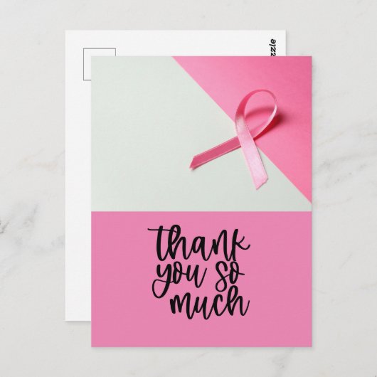 Rosa Ribbon Brustkrebs Bewusstsein Postkarte (Vorne/Hinten)