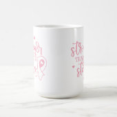 Rosa Ribbon Brustkrebs Kaffeetasse (Mittel)