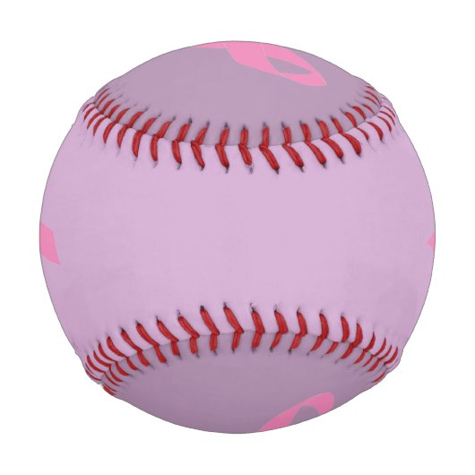 rosa Ribbon Custom Baseball (Rückseite)