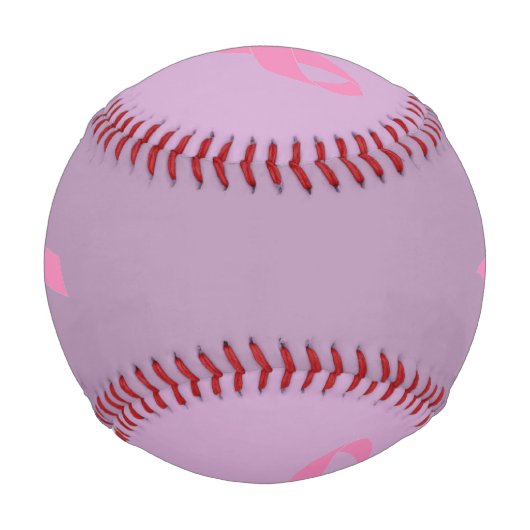 rosa Ribbon Custom Baseball (Vorderseite)