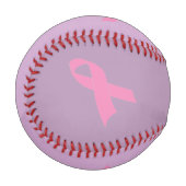 rosa Ribbon Custom Baseball (Vorderseite Links)