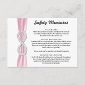 Rosa Ribbon Diamond Unendlichkeit Sicherheitsmaßna Begleitkarte (Vorderseite)