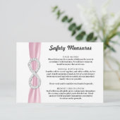 Rosa Ribbon Diamond Unendlichkeit Sicherheitsmaßna Begleitkarte (Stehend Vorderseite)