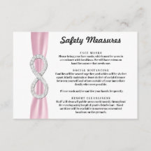 Rosa Ribbon Diamond Unendlichkeit Sicherheitsmaßna