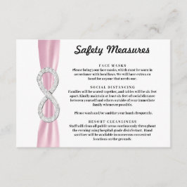 Rosa Ribbon Diamond Unendlichkeit Sicherheitsmaßna Begleitkarte