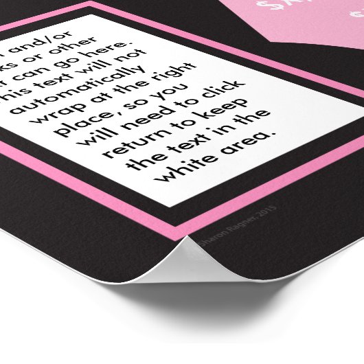 rosa Ribbon Effort Gage Poster (Ecke)