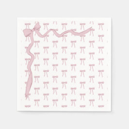 Rosa Ribbon Elegant Babydusche Serviette