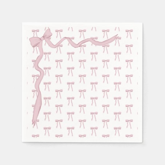 Rosa Ribbon Elegant Babydusche Serviette (Vorderseite)