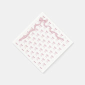 Rosa Ribbon Elegant Babydusche Serviette (Ecke)