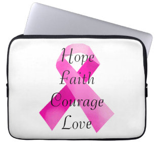 Rosa Ribbon Faith Laptop Sleeve