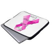 Rosa Ribbon Faith Laptop Sleeve (Vorne Knopf)