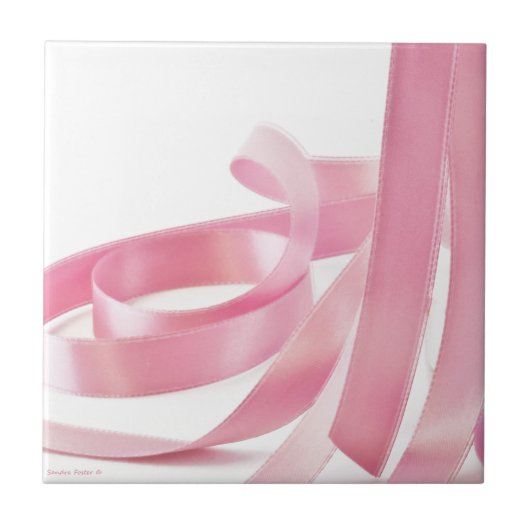 Rosa Ribbon Fliese (Vorderseite)